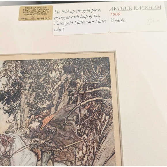 Arthur Rackham Undine 1909 Original Print - Picture 4 of 5